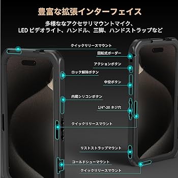 SMALLRIG スマホ用リグ（iPhone 15 Pro用　4397B） SmallRig Mobile Video Kit (Dual Handheld) for iPhone 15 Pro